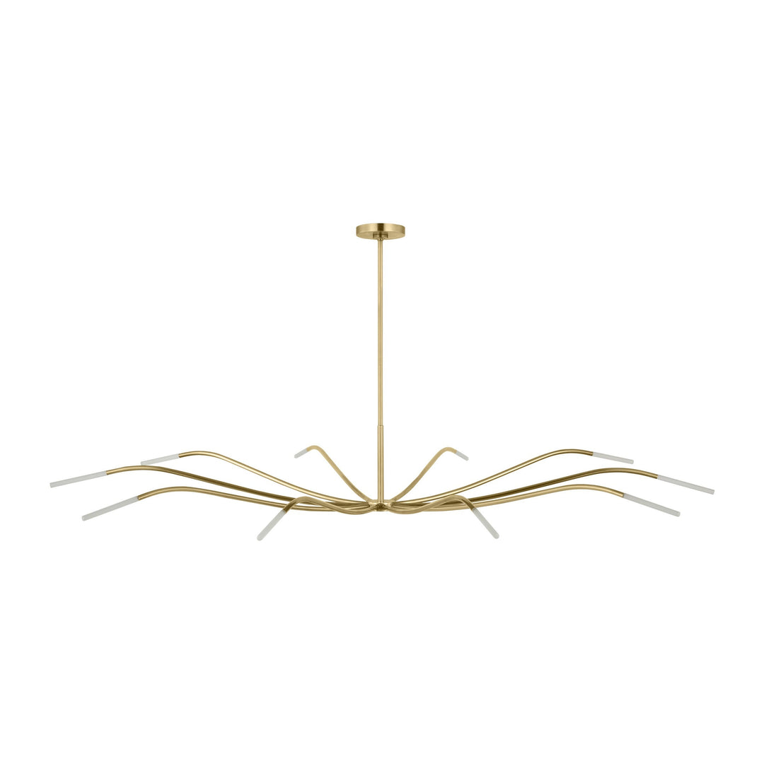 Lajos LED Chandelier in Hand-Rubbed Antique Brass Visual Comfort Modern