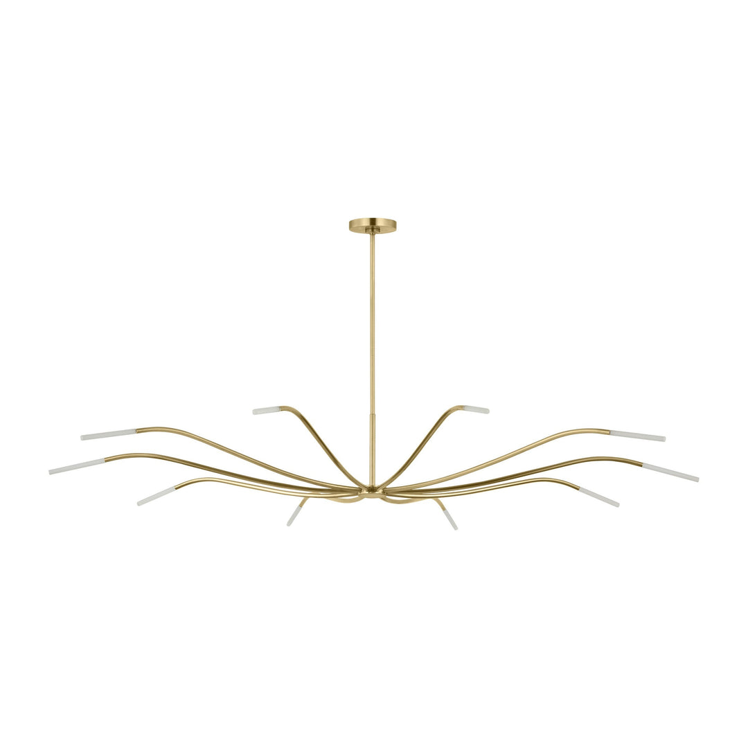Lajos LED Chandelier in Hand-Rubbed Antique Brass Visual Comfort Modern