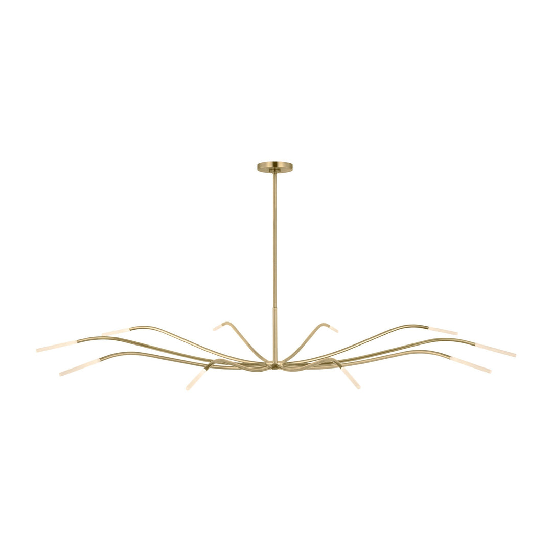 Lajos LED Chandelier in Hand-Rubbed Antique Brass Visual Comfort Modern