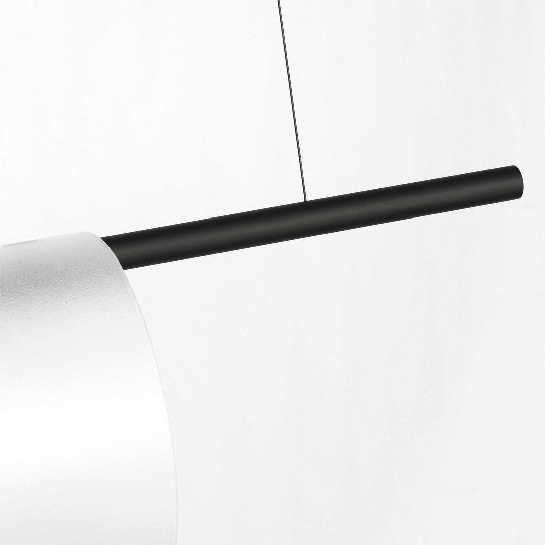 Trace LED Linear Chandelier in Nightshade Black Visual Comfort Modern