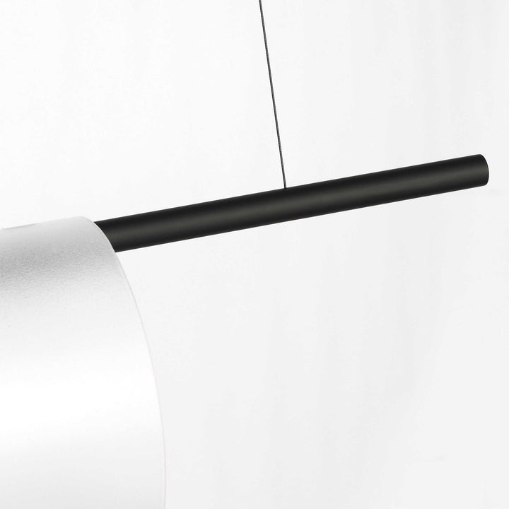 Trace LED Linear Chandelier in Nightshade Black Visual Comfort Modern