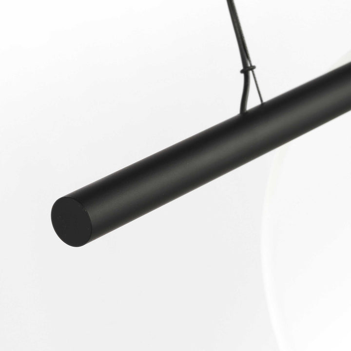 Trace LED Linear Chandelier in Nightshade Black Visual Comfort Modern