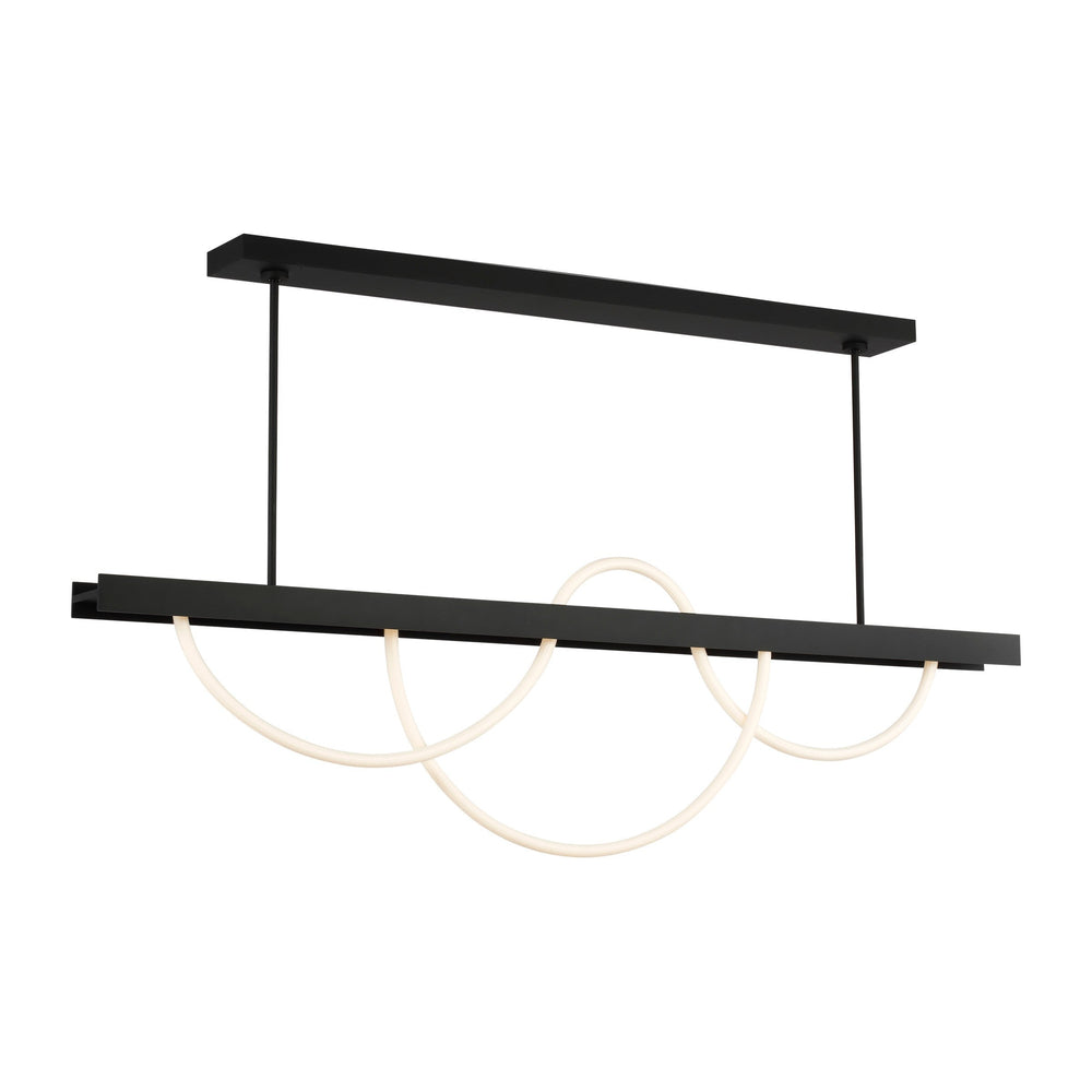 Uneri LED Linear Chandelier in Nightshade Black Visual Comfort Modern