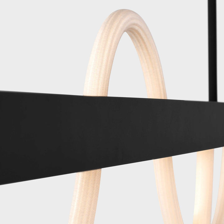 Uneri LED Linear Chandelier in Nightshade Black Visual Comfort Modern