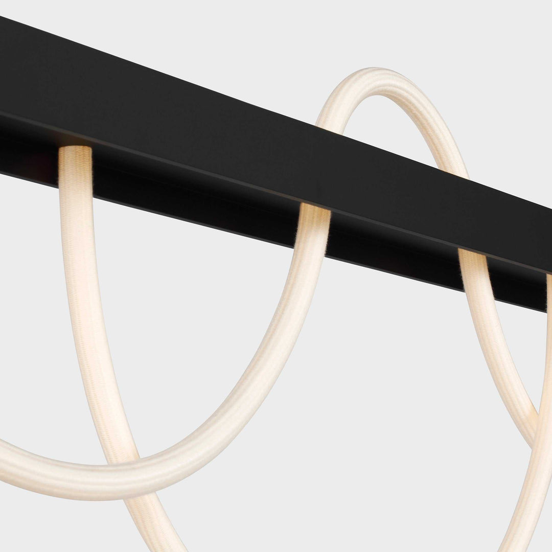 Uneri LED Linear Chandelier in Nightshade Black Visual Comfort Modern