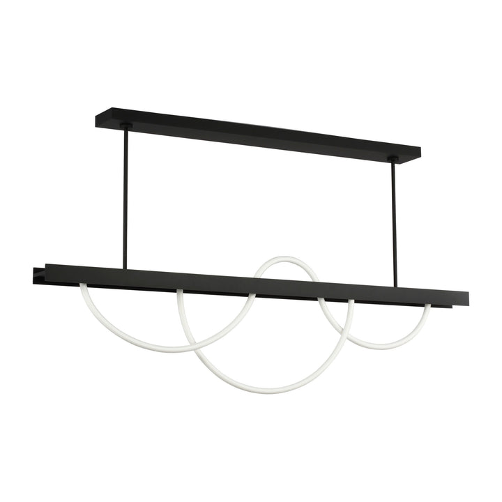 Uneri LED Linear Chandelier in Nightshade Black Visual Comfort Modern