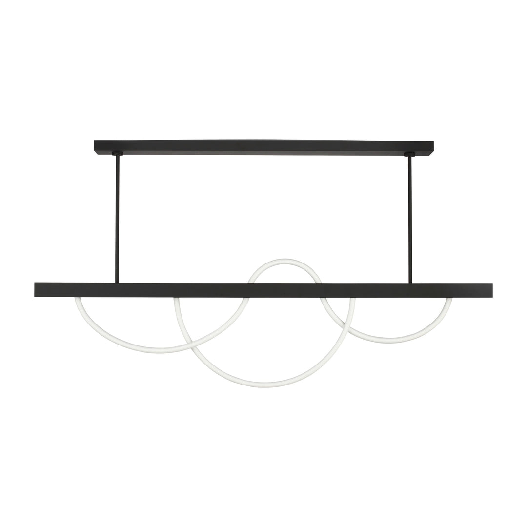 Uneri LED Linear Chandelier in Nightshade Black Visual Comfort Modern
