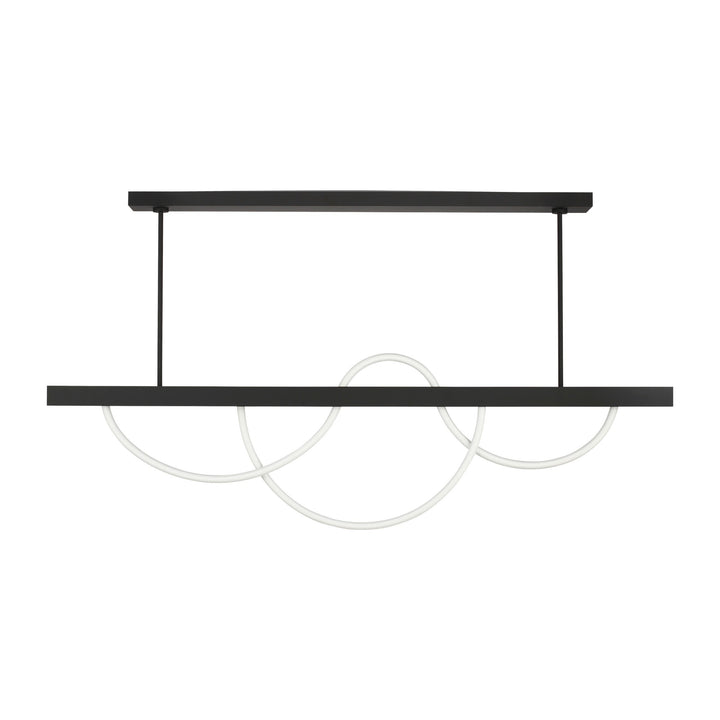 Uneri LED Linear Chandelier in Nightshade Black Visual Comfort Modern