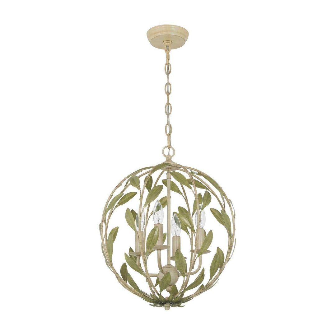 Crystorama - 504-CT - Four Light Chandelier - Broche - Champagne Green Tea