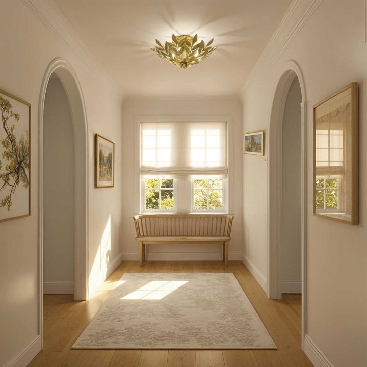 Crystorama - 560-CT - Four Light Semi Flush Mount - Broche - Champagne Green Tea