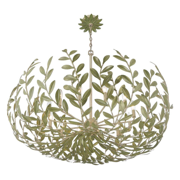 Crystorama - 569-CT - 12 Light Chandelier - Broche - Champagne Green Tea