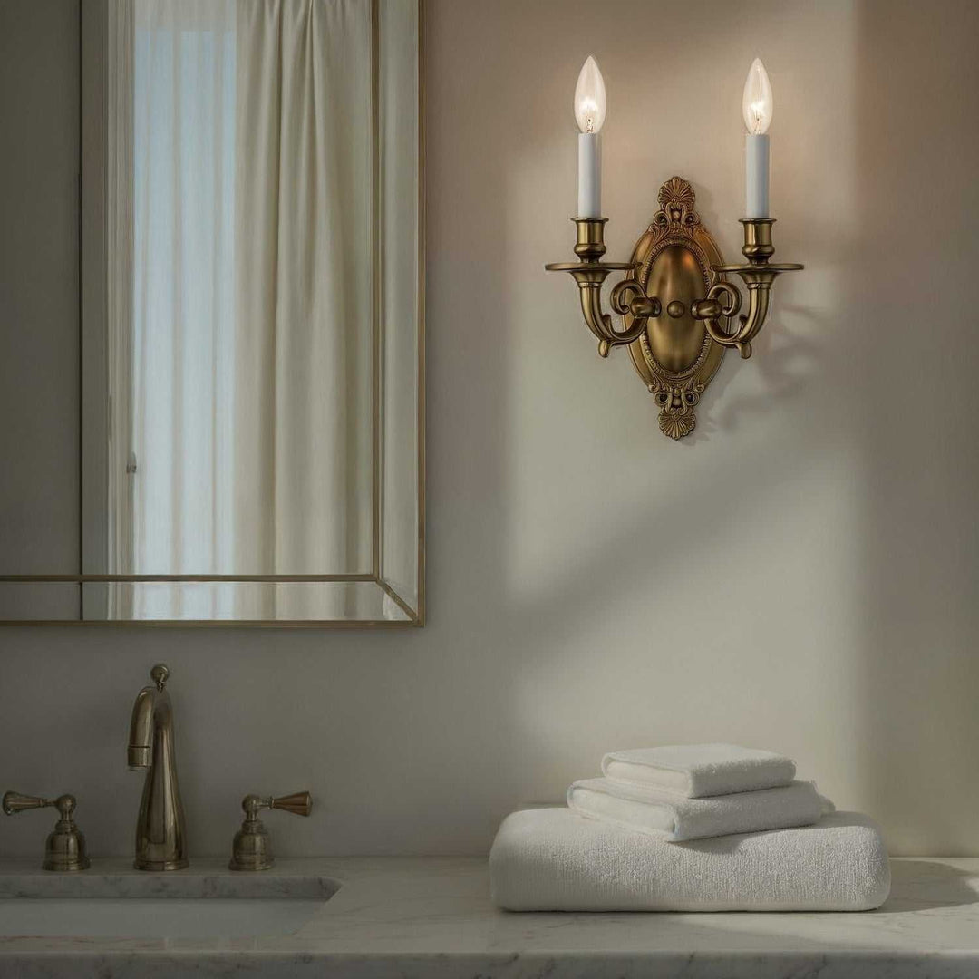 Crystorama - 622-AG - Two Light Wall Sconce - Milford - Aged Brass