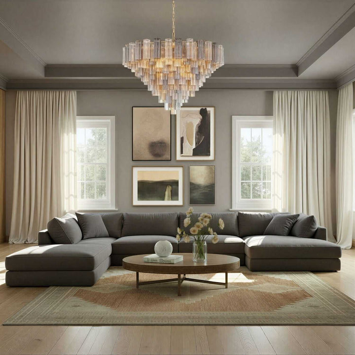 Crystorama - ADD-327-AG-AU - 28 Light Chandelier - Addis - Aged Brass