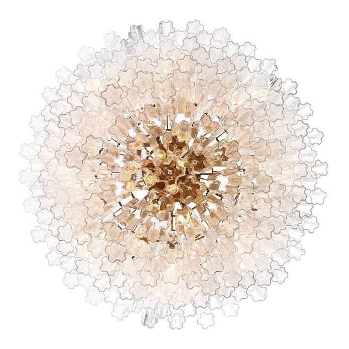 Addis 28 Light Chandelier in Aged Brass Crystorama