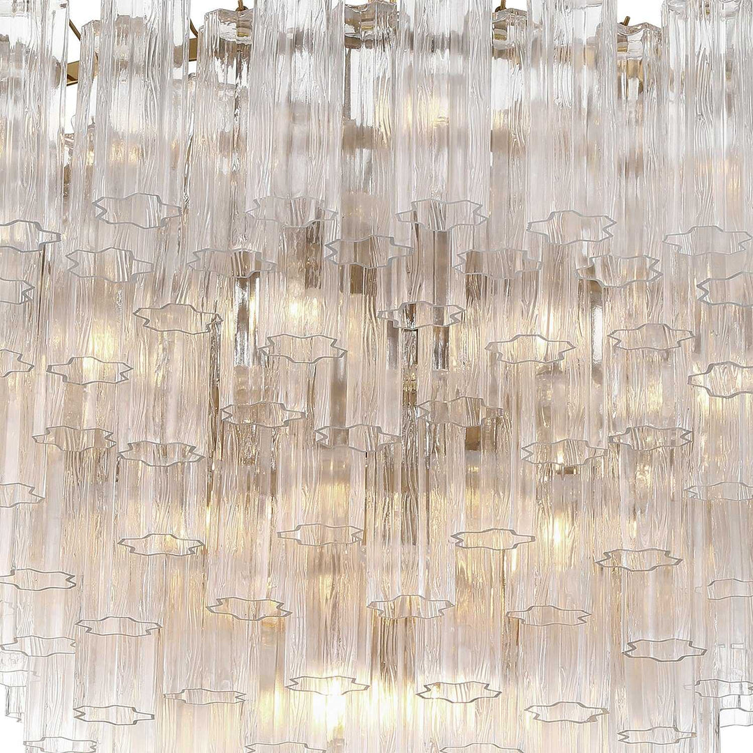 Addis 28 Light Chandelier in Aged Brass Crystorama