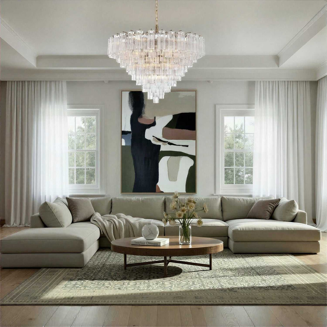 Addis 28 Light Chandelier in Aged Brass Crystorama