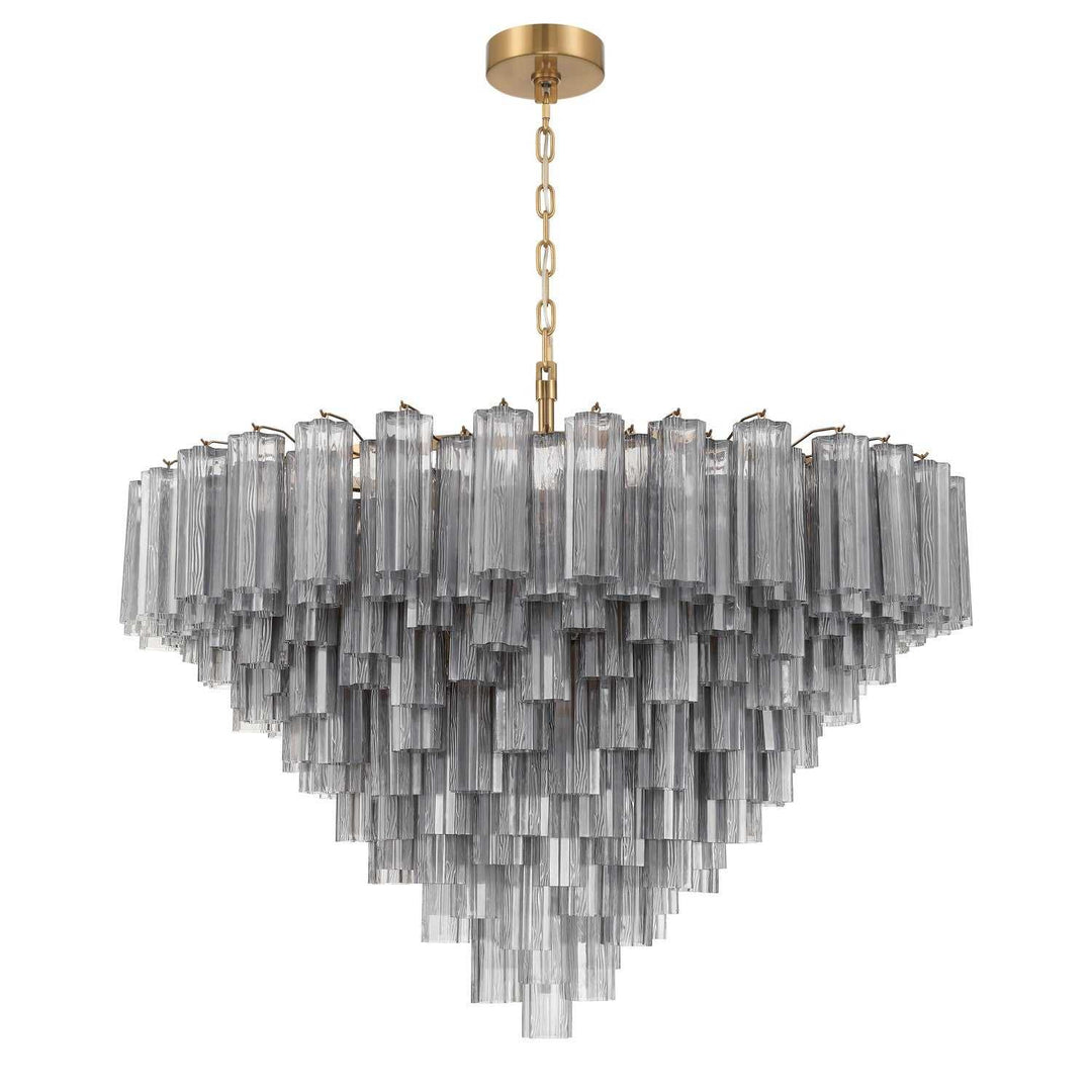 Crystorama - ADD-327-AG-SM - 28 Light Chandelier - Addis - Aged Brass