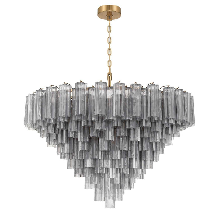 Crystorama - ADD-327-AG-SM - 28 Light Chandelier - Addis - Aged Brass