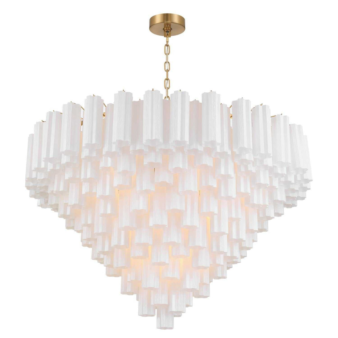Crystorama - ADD-327-AG-WH - 28 Light Chandelier - Addis - Aged Brass