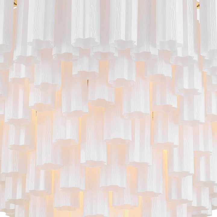 Crystorama - ADD-327-AG-WH - 28 Light Chandelier - Addis - Aged Brass