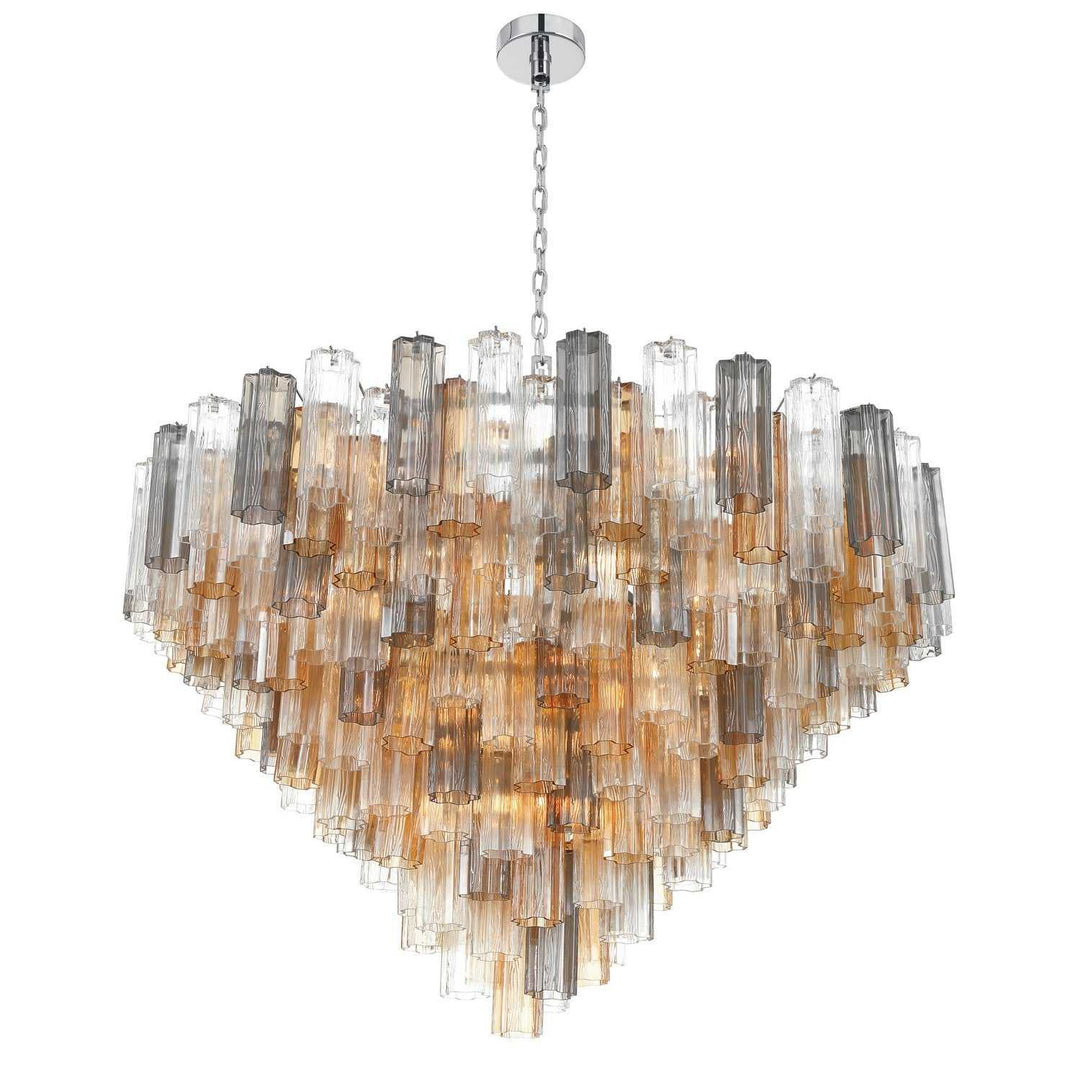 Crystorama - ADD-327-CH-AU - 28 Light Chandelier - Addis - Polished Chrome
