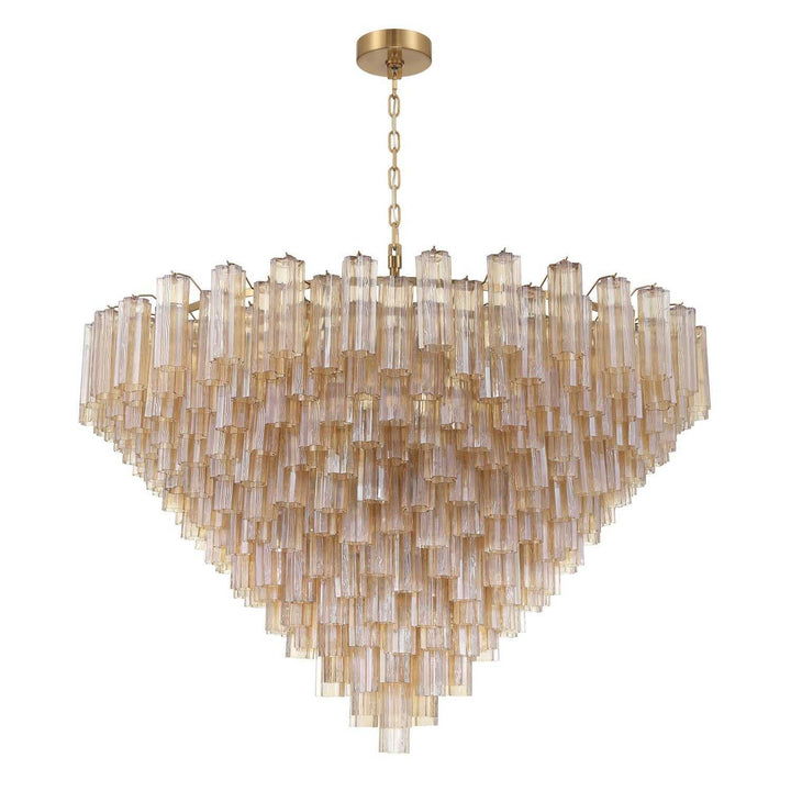 Crystorama - ADD-329-AG-AM - 40 Light Chandelier - Addis - Aged Brass
