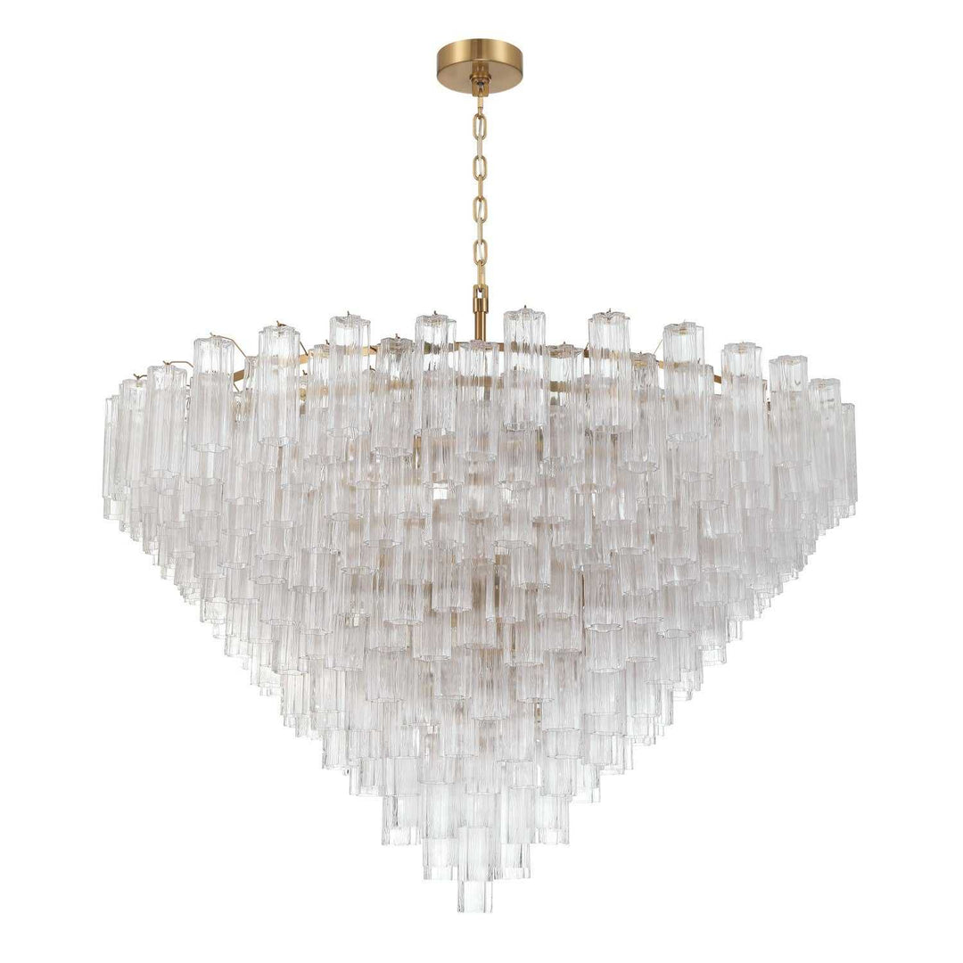 Addis 40 Light Chandelier in Aged Brass Crystorama