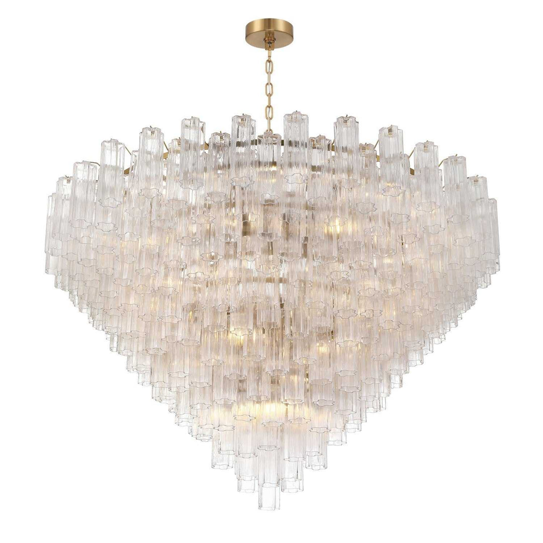 Addis 40 Light Chandelier in Aged Brass Crystorama