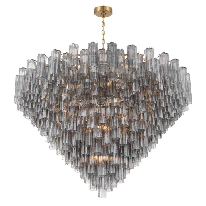 Crystorama - ADD-329-AG-SM - 40 Light Chandelier - Addis - Aged Brass