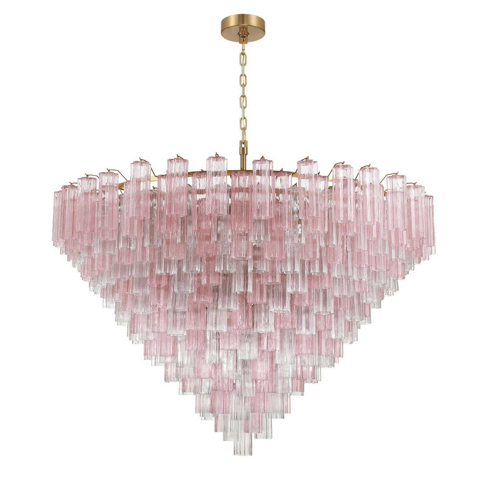 Crystorama - ADD-329-AG-SP - 40 Light Chandelier - Addis - Aged Brass