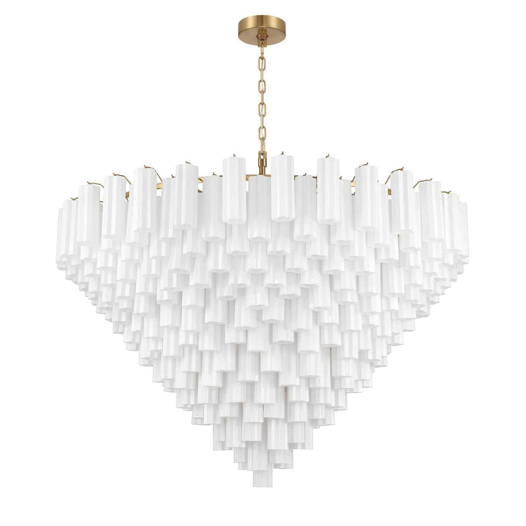 Crystorama - ADD-329-AG-WH - 40 Light Chandelier - Addis - Aged Brass