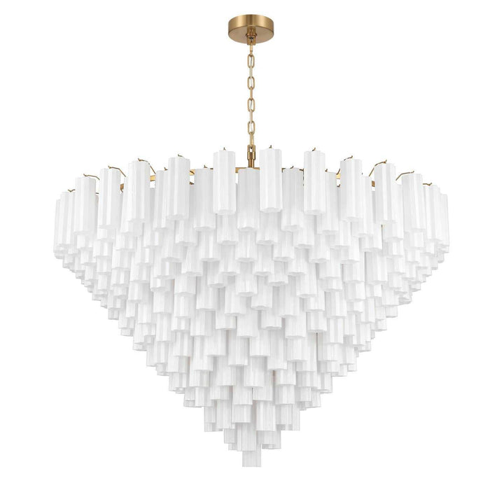 Crystorama - ADD-329-AG-WH - 40 Light Chandelier - Addis - Aged Brass