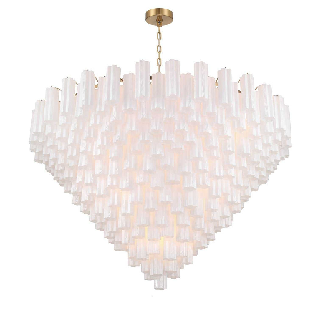Crystorama - ADD-329-AG-WH - 40 Light Chandelier - Addis - Aged Brass