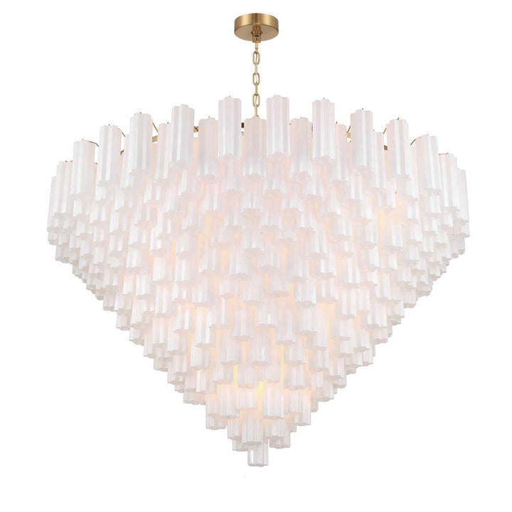 Crystorama - ADD-329-AG-WH - 40 Light Chandelier - Addis - Aged Brass