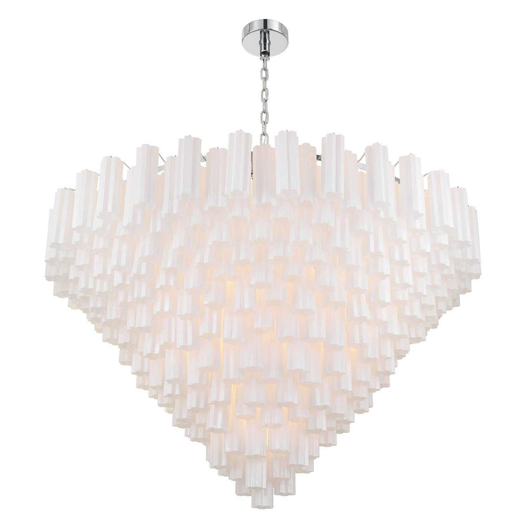 Crystorama - ADD-329-CH-WH - 40 Light Chandelier - Addis - Polished Chrome