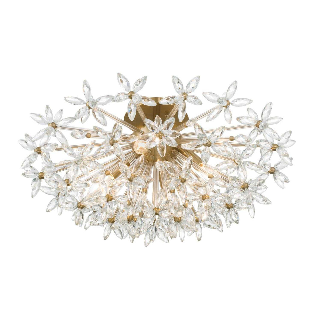 Crystorama - ADL-500-AG-CL - Four Light Semi Flush Mount - Adley - Aged Brass