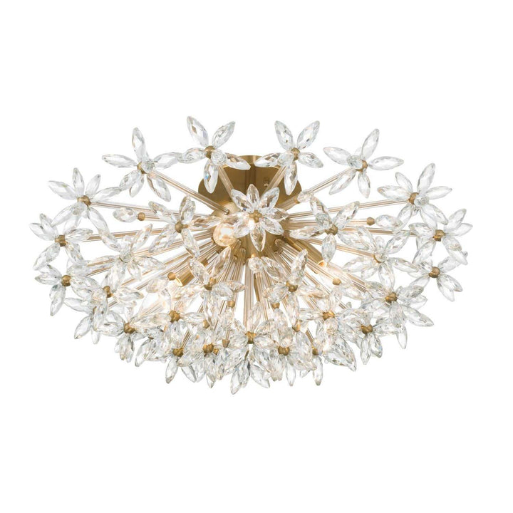 Crystorama - ADL-500-AG-CL - Four Light Semi Flush Mount - Adley - Aged Brass