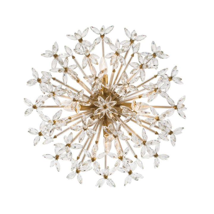Crystorama - ADL-500-AG-CL - Four Light Semi Flush Mount - Adley - Aged Brass