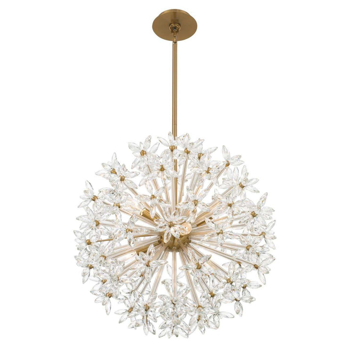 Crystorama - ADL-506-AG-CL - Six Light Chandelier - Adley - Aged Brass