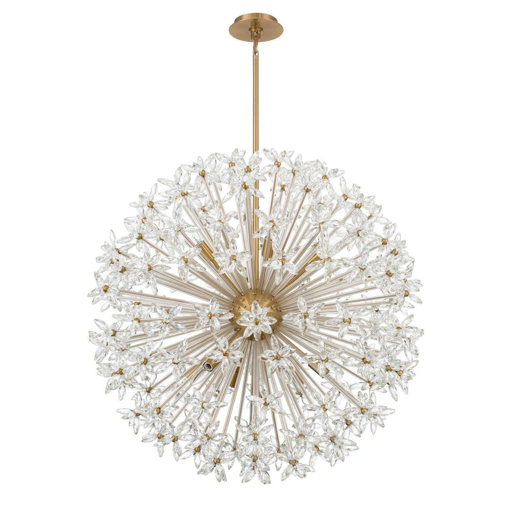 Crystorama - ADL-512-AG-CL - 12 Light Chandelier - Adley - Aged Brass