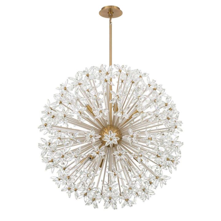 Crystorama - ADL-512-AG-CL - 12 Light Chandelier - Adley - Aged Brass