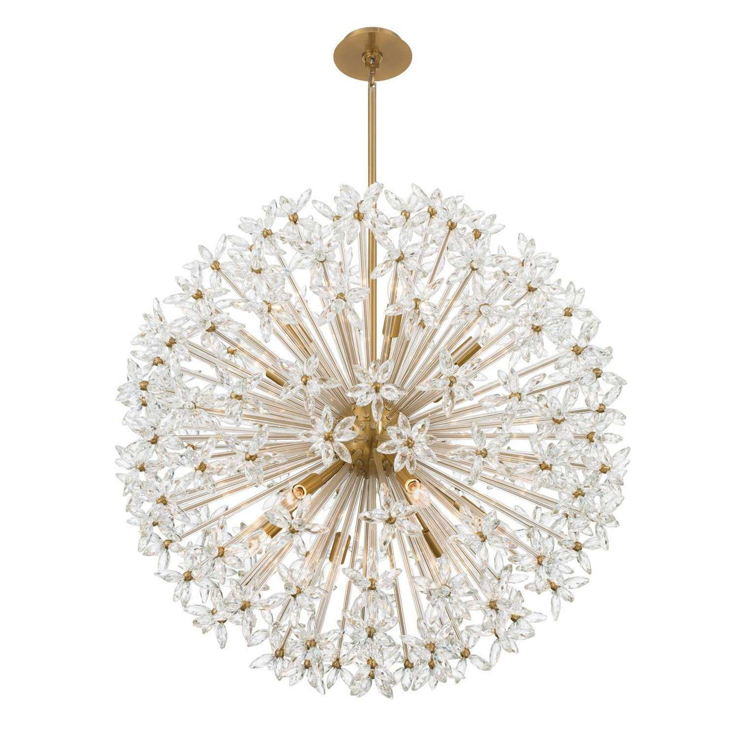 Crystorama - ADL-512-AG-CL - 12 Light Chandelier - Adley - Aged Brass