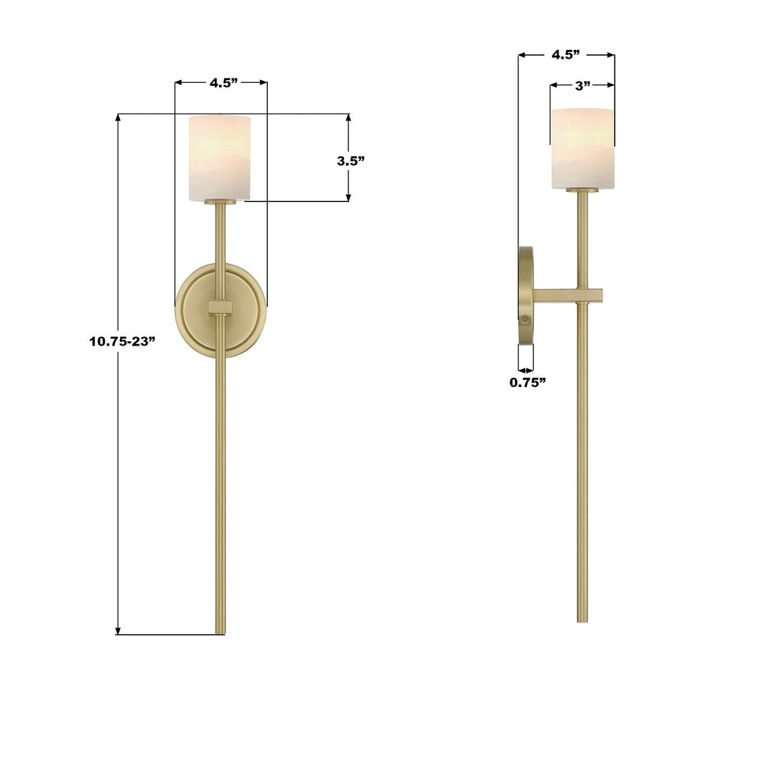 Crystorama - ARA-10261-SB-ST - LED Wall Sconce - Aragon - Soft Brass