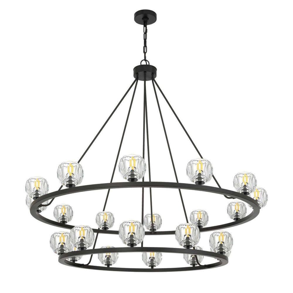 Aragon LED Chandelier in Matte Black Crystorama