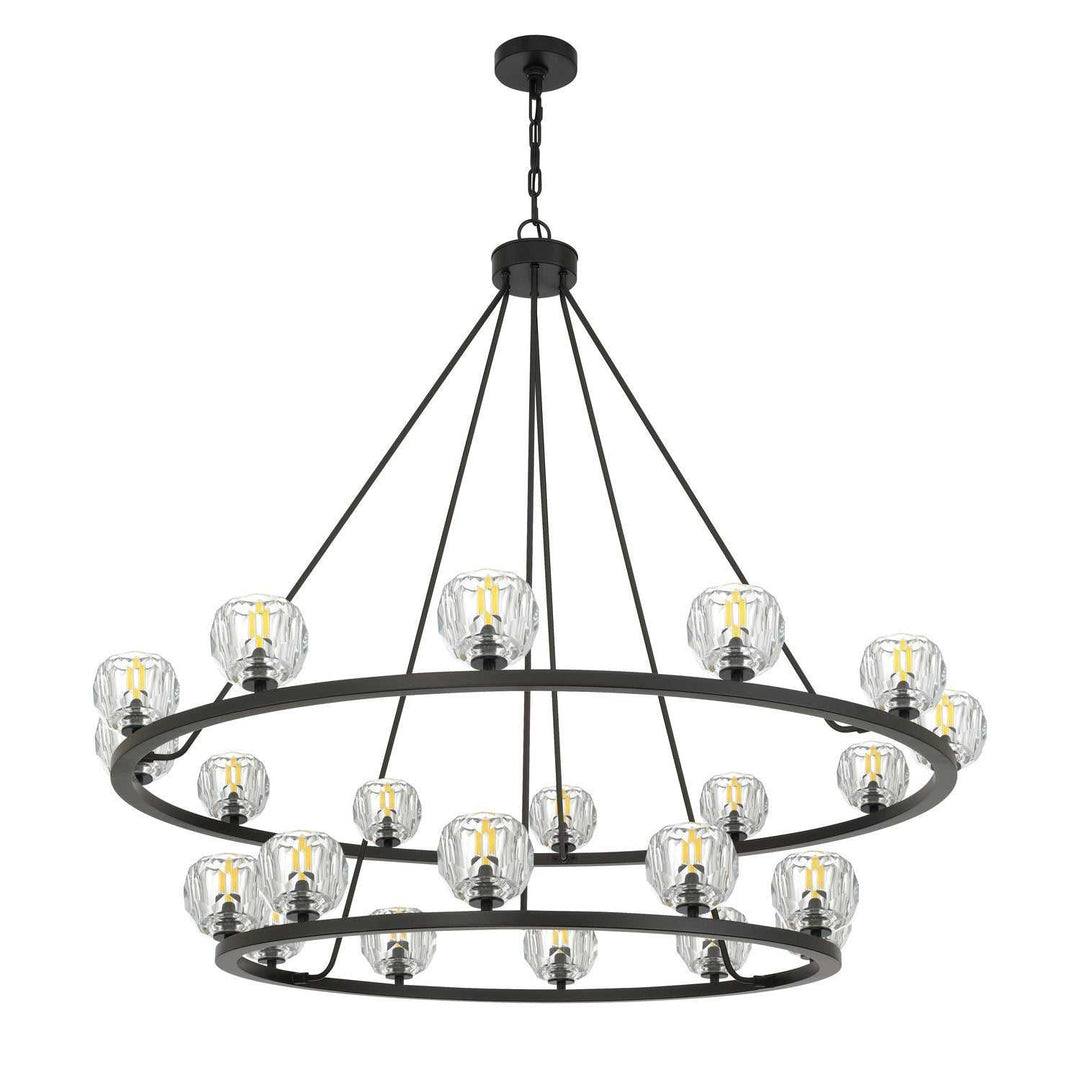 Aragon LED Chandelier in Matte Black Crystorama