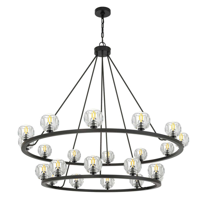 Aragon LED Chandelier in Matte Black Crystorama
