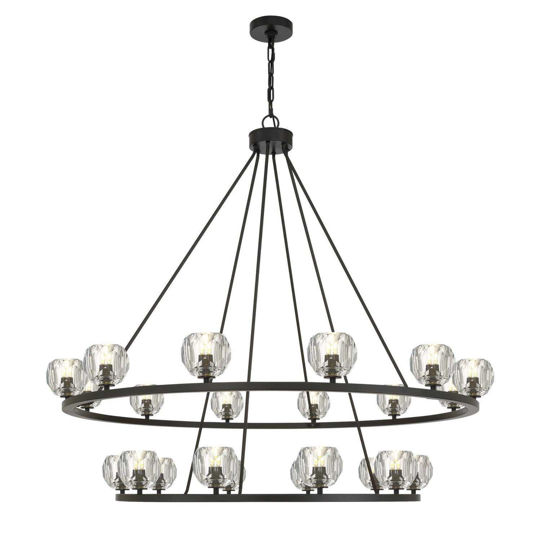Aragon LED Chandelier in Matte Black Crystorama