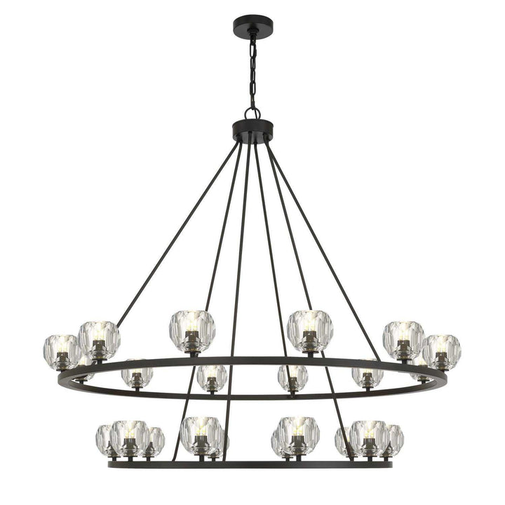 Aragon LED Chandelier in Matte Black Crystorama
