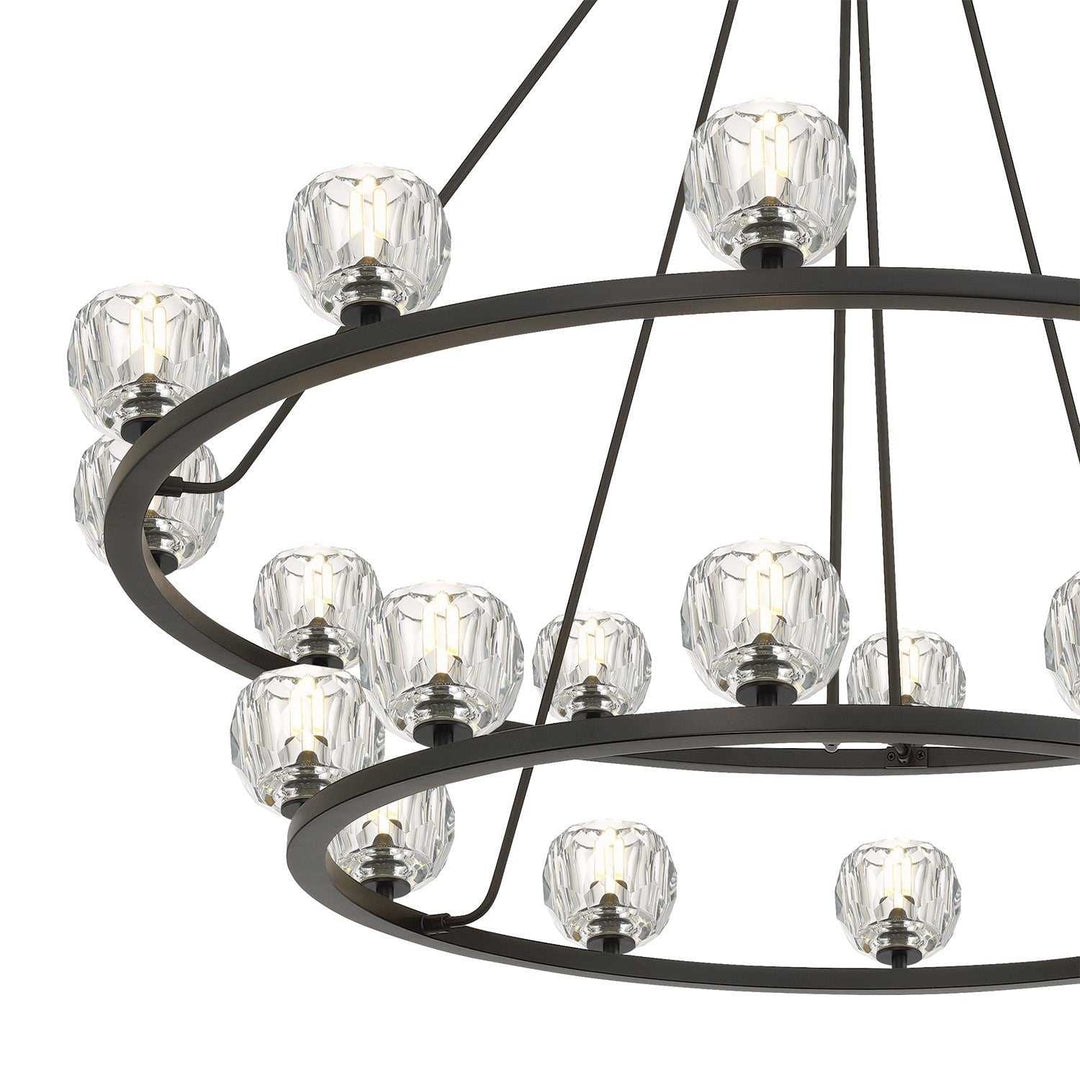 Aragon LED Chandelier in Matte Black Crystorama