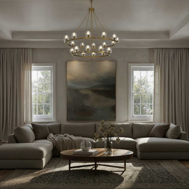 Crystorama - ARA-10268-SB - LED Chandelier - Aragon - Soft Brass